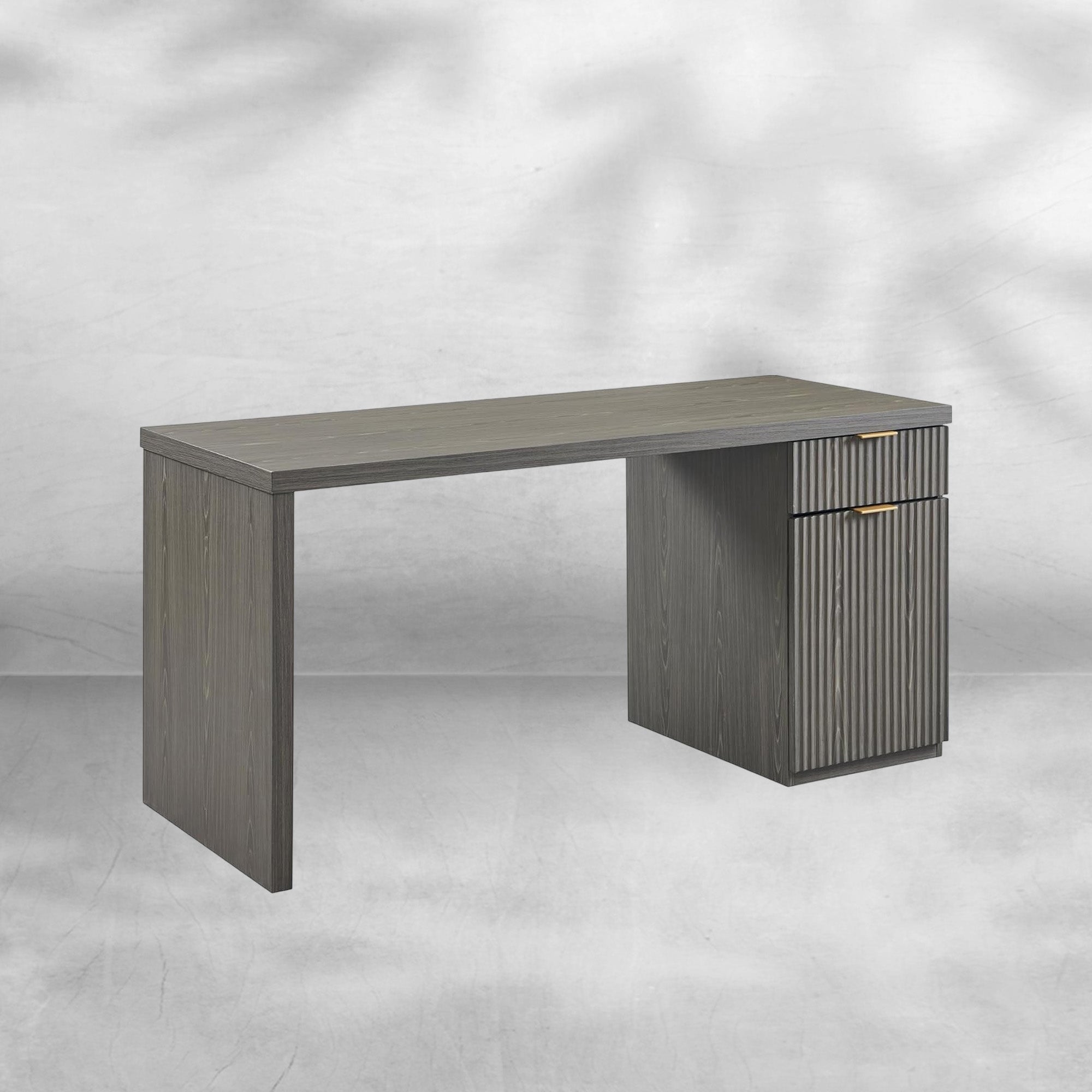 Modern 60" Executive Desk with Storage Cabinet and Drawer