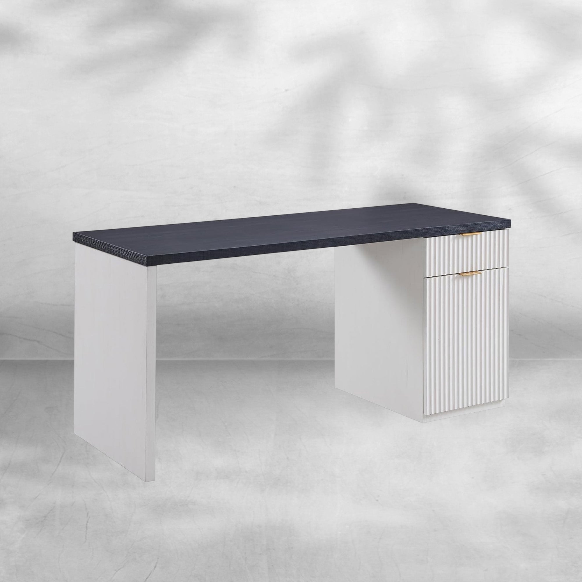 Modern 60" Executive Desk with Storage Cabinet and Drawer