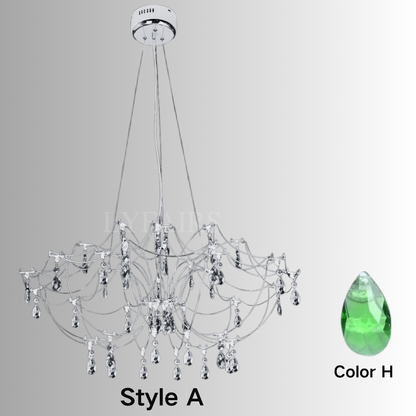 Modern Art Design Dreamcatcher-inspired Firefly Coloful Crystal Chandelier