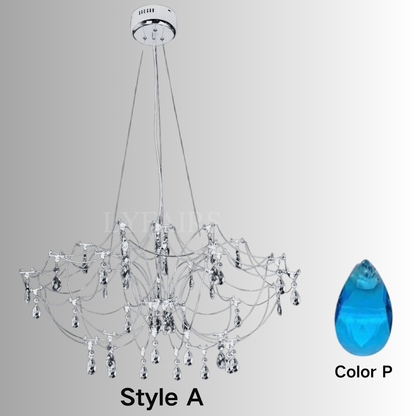 Modern Art Design Dreamcatcher-inspired Firefly Coloful Crystal Chandelier