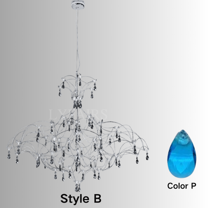 Modern Art Design Dreamcatcher-inspired Firefly Coloful Crystal Chandelier