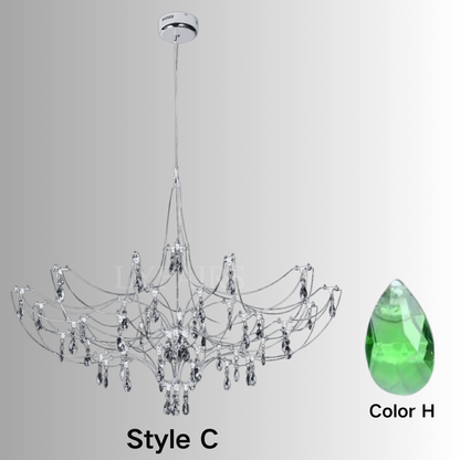 Modern Art Design Dreamcatcher-inspired Firefly Coloful Crystal Chandelier