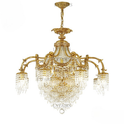 Baroque Imperial Cascade Crystal Chandelier