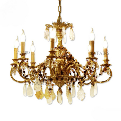 Baroque Brass Candle Light Chandelier