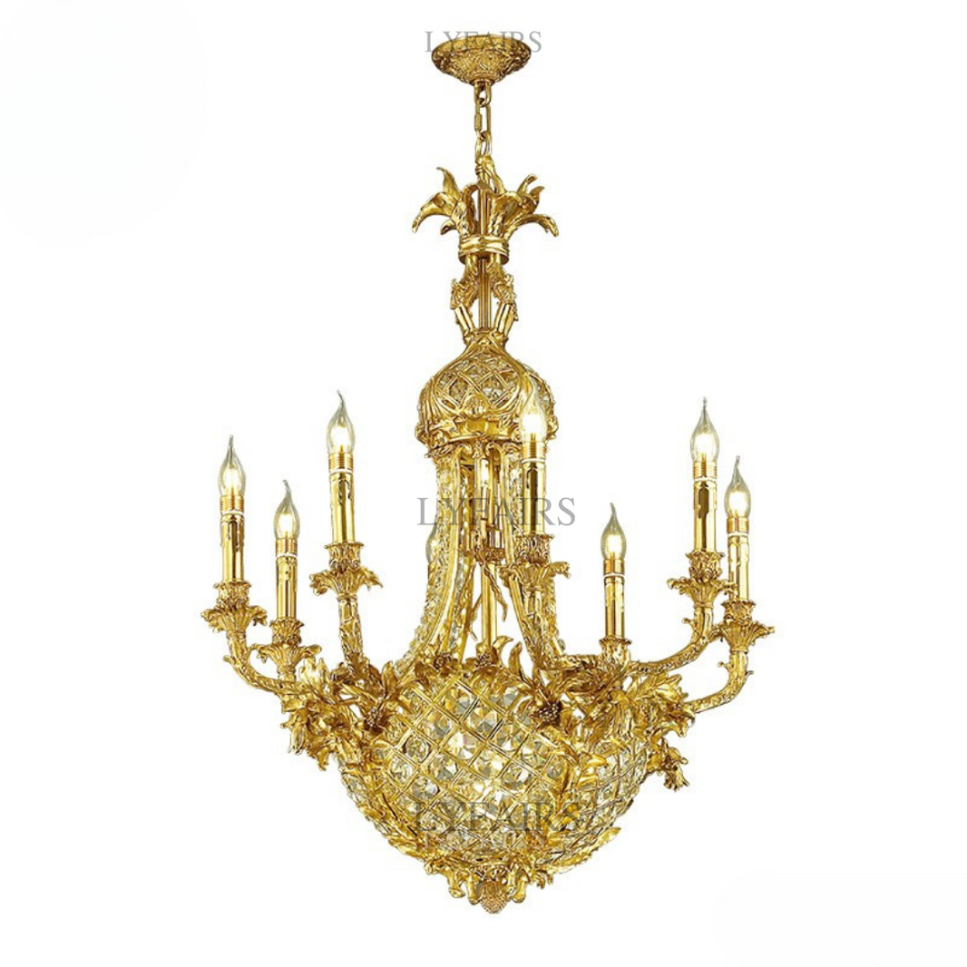 Baroque Pineapple-inspired Crystal Chandelier