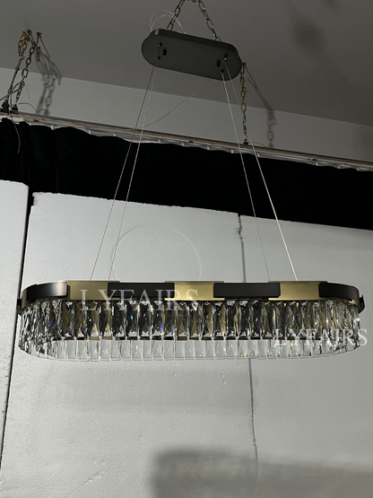 New Designer Recommended Modern Light Luxury Round/Oval Crystal Chandelier for Living Room/Dining Room