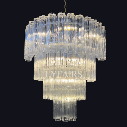 Modern Art Design 3/4/5/7-Tier Hand-blown Glass Tiered Chandelier