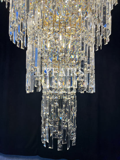 Luxury Multi-layer Crystal Chandelier for Staircase/Foyer