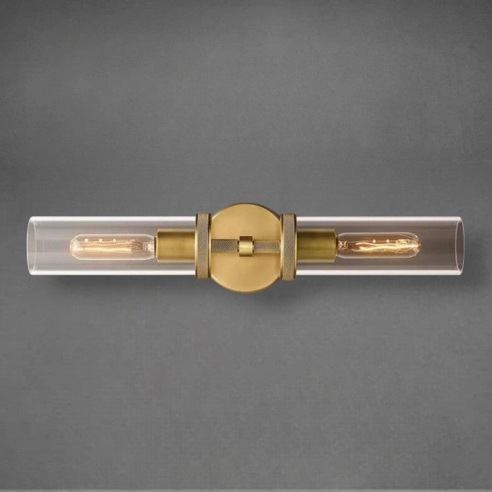 Lameth Knurled Linear Wall Sconce 20" & 30" Finish Options