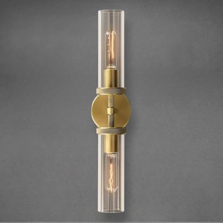 Lameth Knurled Linear Wall Sconce 20" & 30" Finish Options