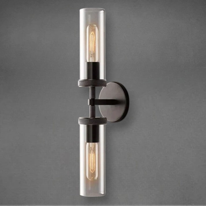 Lameth Knurled Linear Wall Sconce 20" & 30" Finish Options