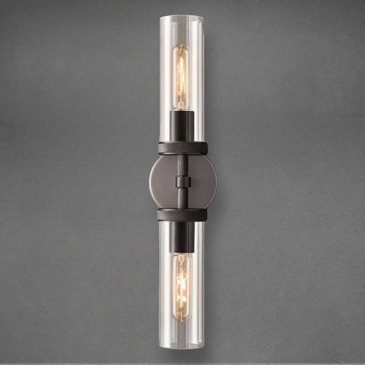 Lameth Knurled Linear Wall Sconce 20" & 30" Finish Options