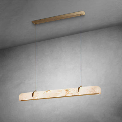 Linear Alabaster Chandelier, Kitchen Island Pendant Light