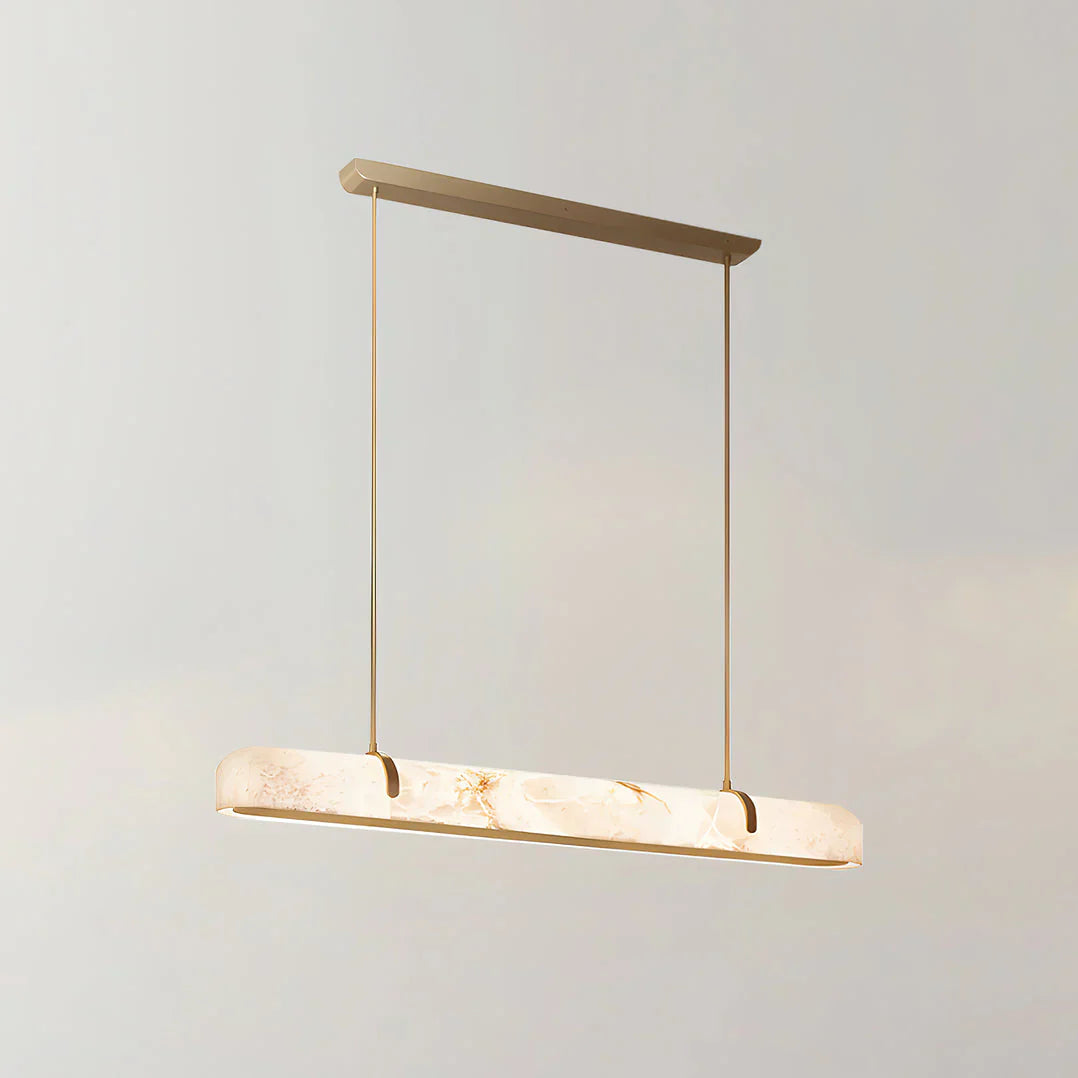 Linear Alabaster Chandelier, Kitchen Island Pendant Light