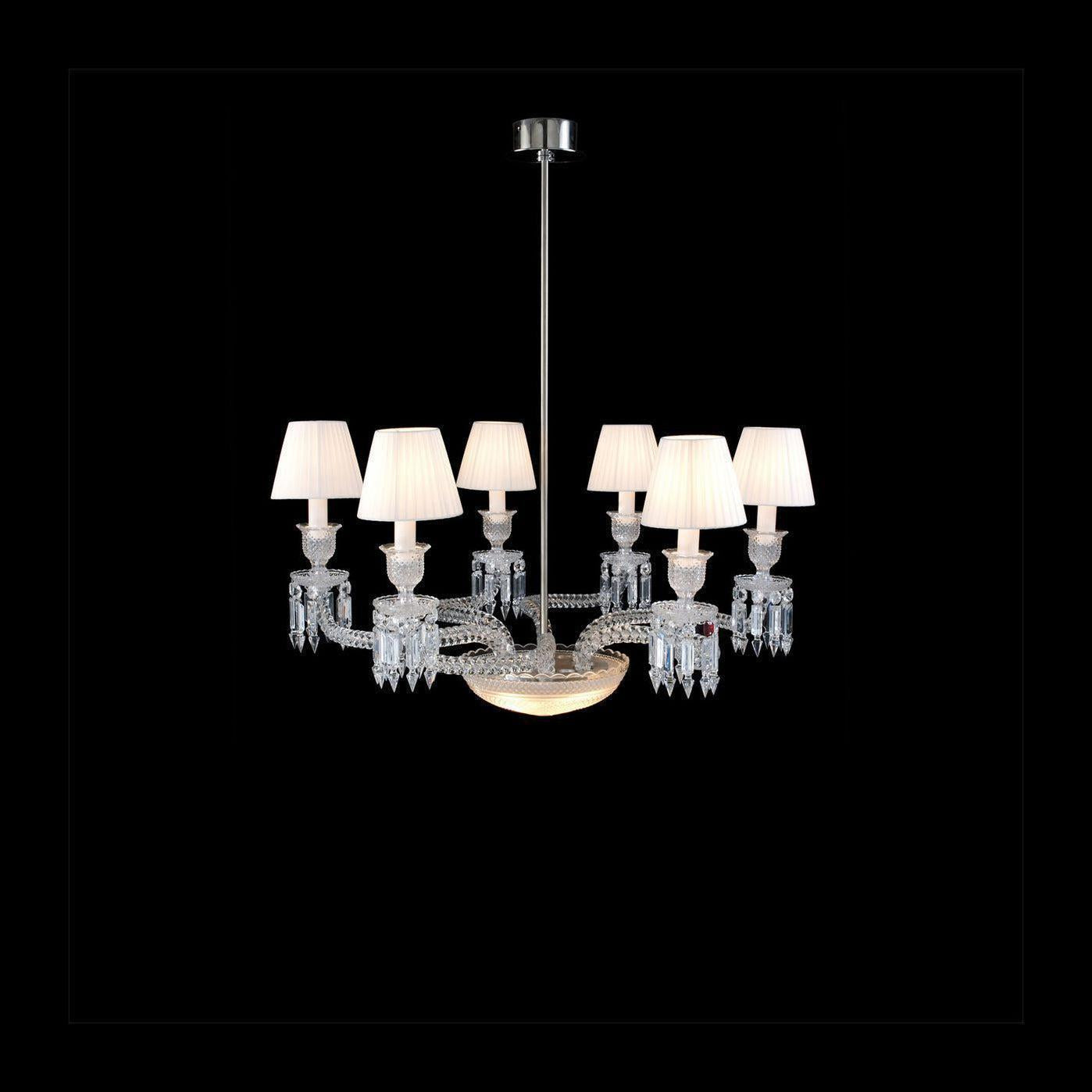 Lliana Classic Luxury Oval K9 Crystal Chandelier 6 Lights