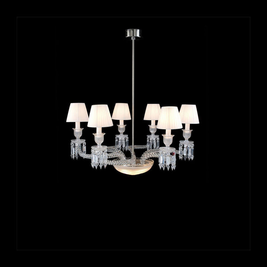 Lliana Classic Luxury Oval K9 Crystal Chandelier 6 Lights