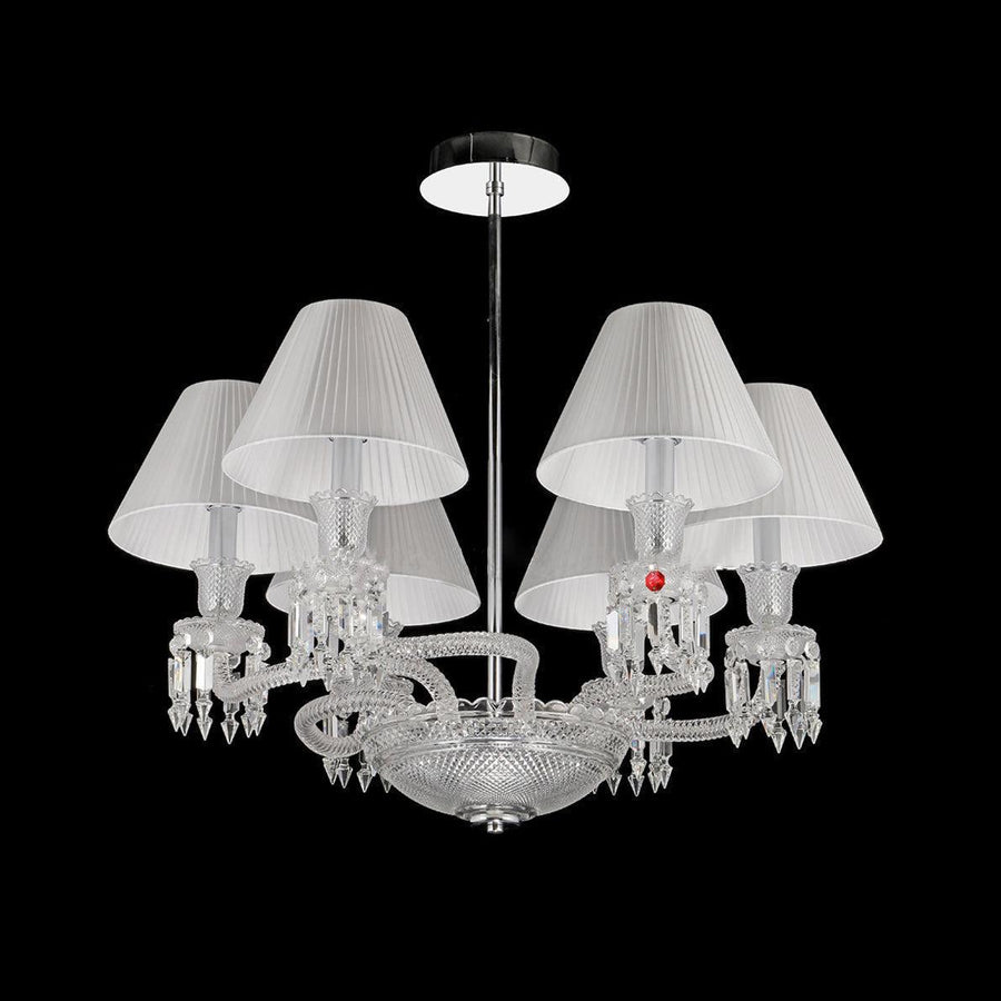 Lliana Classic Luxury Oval K9 Crystal Chandelier 6 Lights