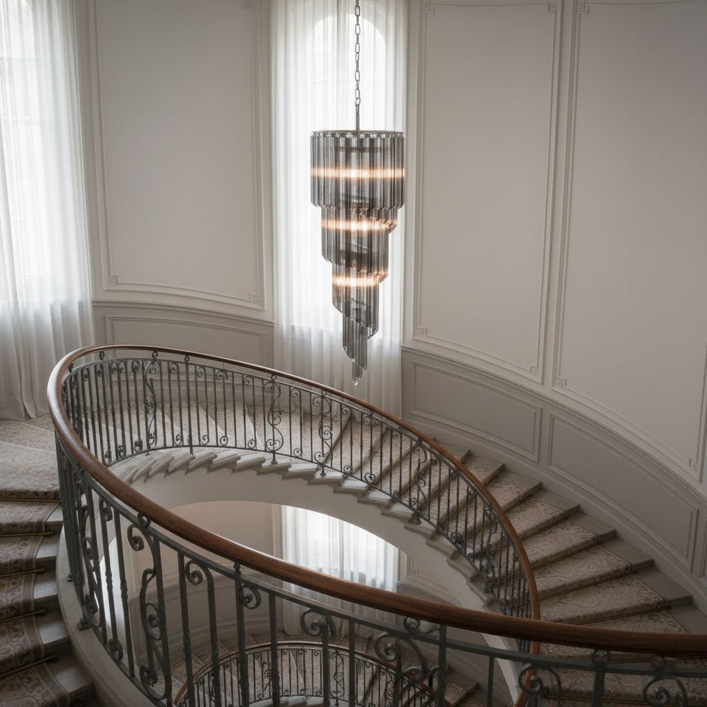 Lucente Noir Spiral Chandelier - Vakkerlight