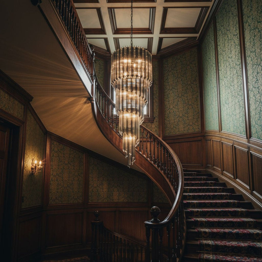 Lucente Noir Spiral Chandelier - Vakkerlight