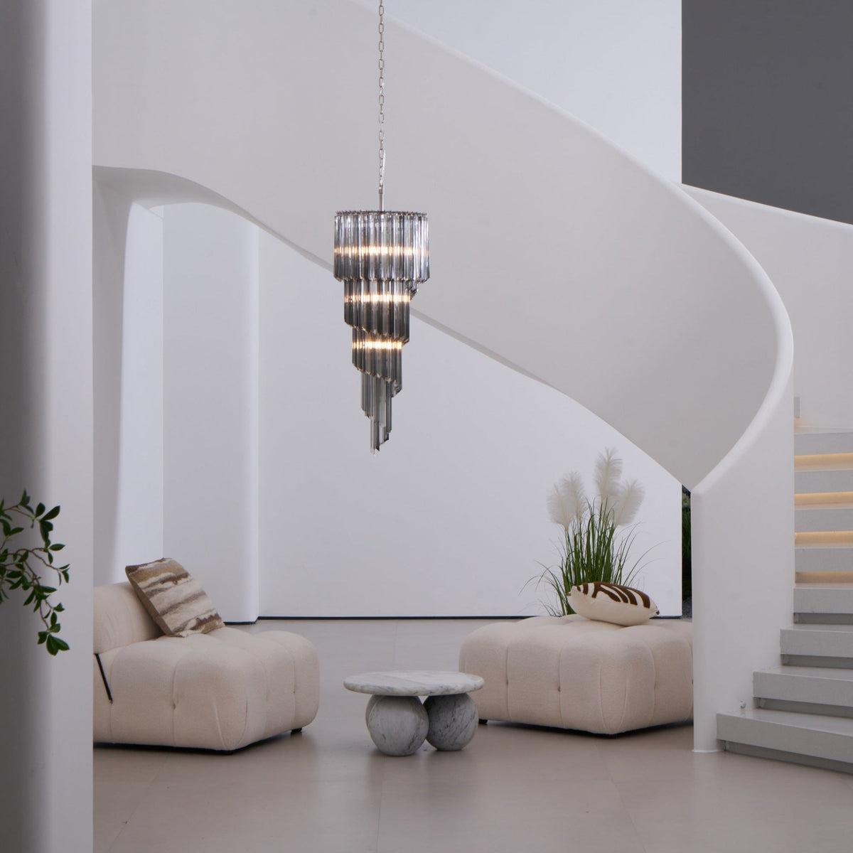 Lucente Noir Spiral Chandelier - Vakkerlight