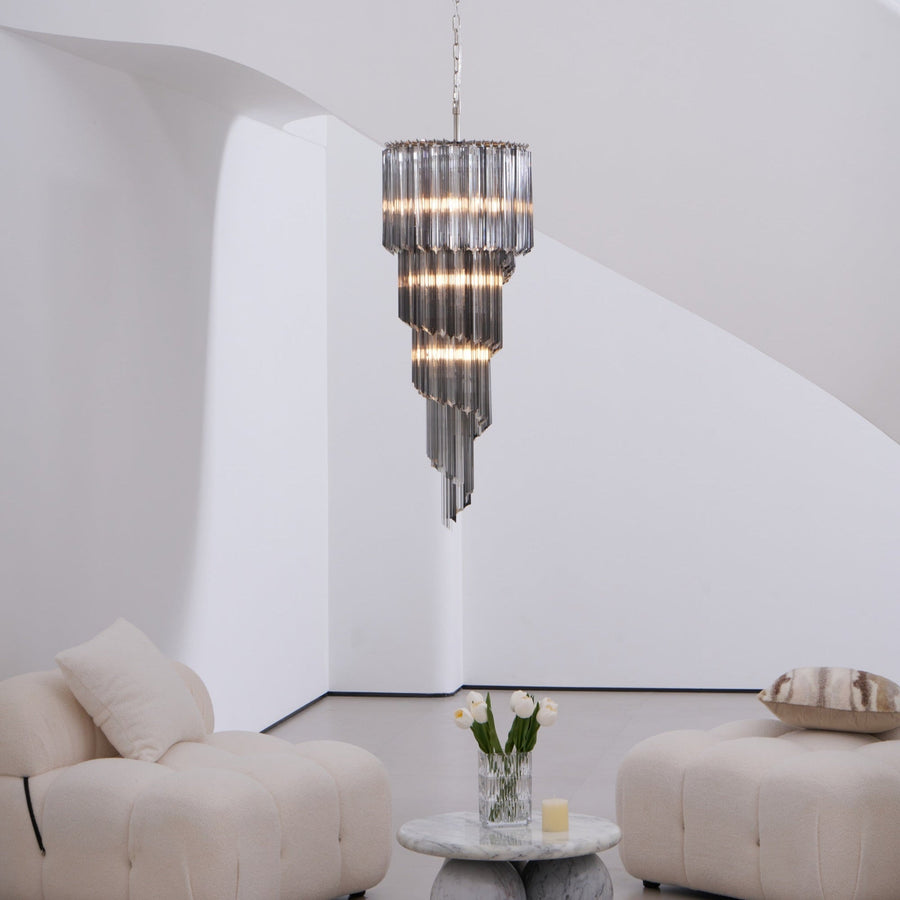 Lucente Noir Spiral Chandelier - Vakkerlight