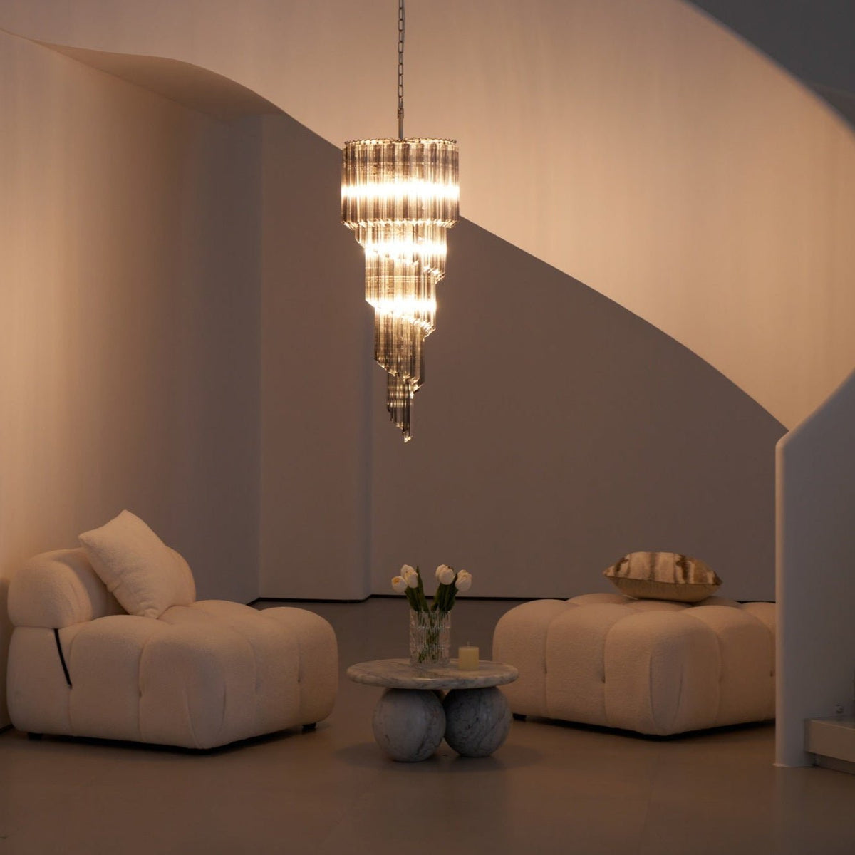 Lucente Noir Spiral Chandelier - Vakkerlight