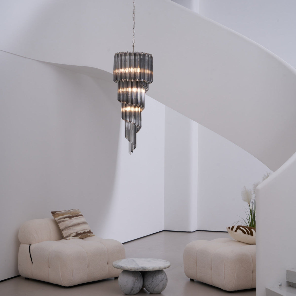 Lucente Noir Spiral Chandelier - Vakkerlight