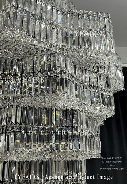 Luxury Extra Large Plaza Multi-Tier Crystal Chandelier For  Hotel Hall / 2 Story Foyer / High Ceiling Living Room