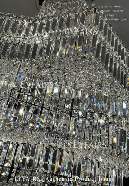 Luxury Extra Large Plaza Multi-Tier Crystal Chandelier For  Hotel Hall / 2 Story Foyer / High Ceiling Living Room