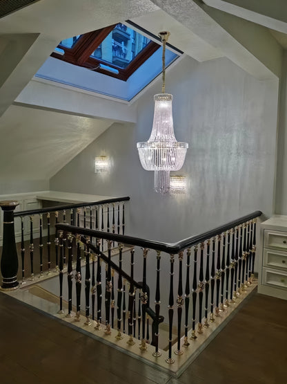 Lyfairs Luxury Modern Empire Crystal Chandelier for Staircase