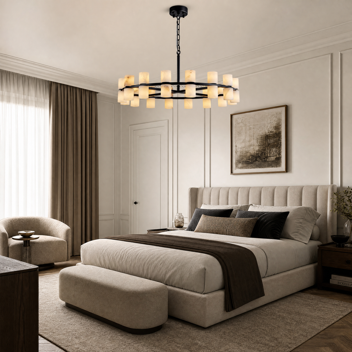 Ma Yan Branch Semi-circular Pendant 1000 - Matte Black
