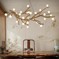 Demolion Glass Globe Branch Chandelier