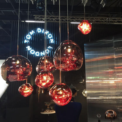 Multi Lava Round Chandelier