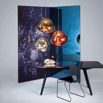 Multi Lava Round Chandelier