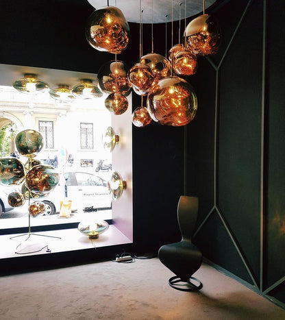Multi Lava Round Chandelier
