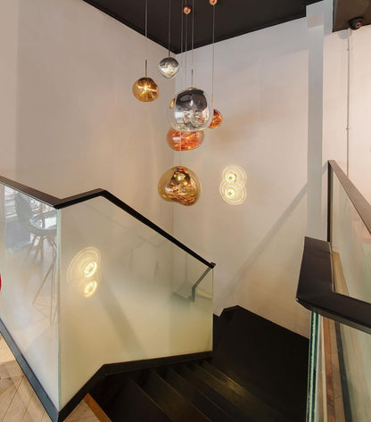 Multi Lava Round Chandelier