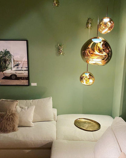 Multi Lava Round Chandelier
