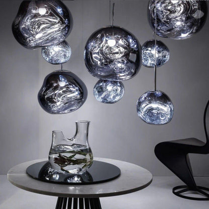 Multi Lava Round Chandelier