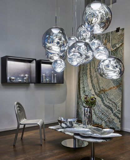 Multi Lava Round Chandelier