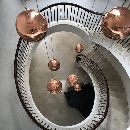 Multi Lava Round Chandelier