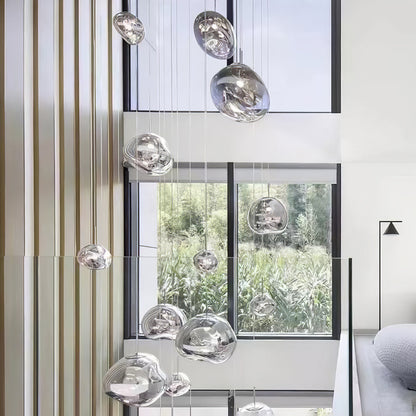 Multi Lava Round Chandelier