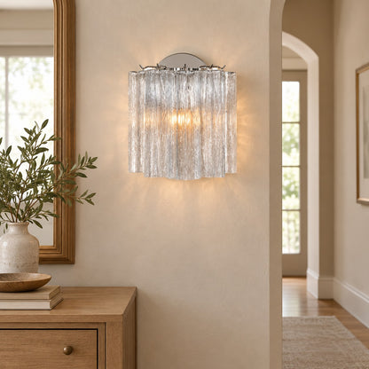 Mirelle Murano-Style Fluted Glass Wall Sconce
