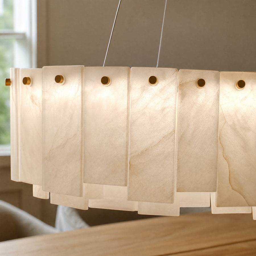 Modern Rectangular Layered Pendant Chandelier
