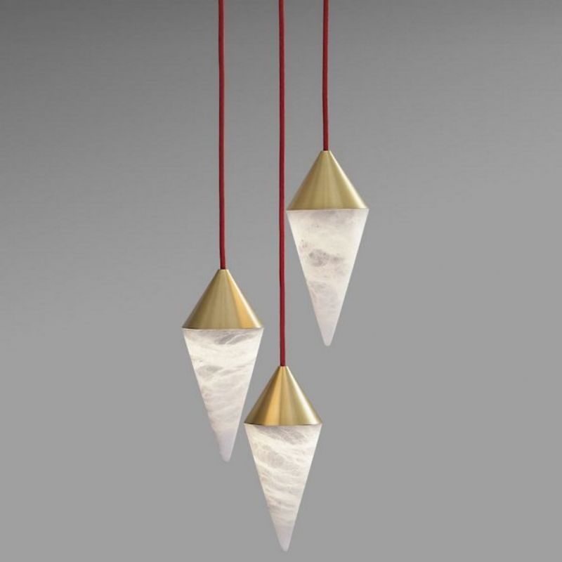 Skylar Modern Alabaster Cone Cluster Chandelier