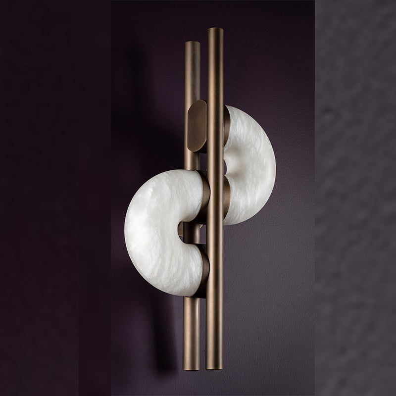 Modern Alabaster Global Wall Light