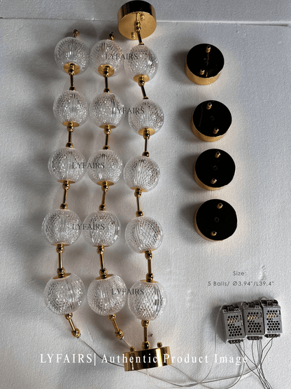 Modern Creative Acrylic Ball Necklace Chandelier for Living Room/Staircase/Foyer/Entryway