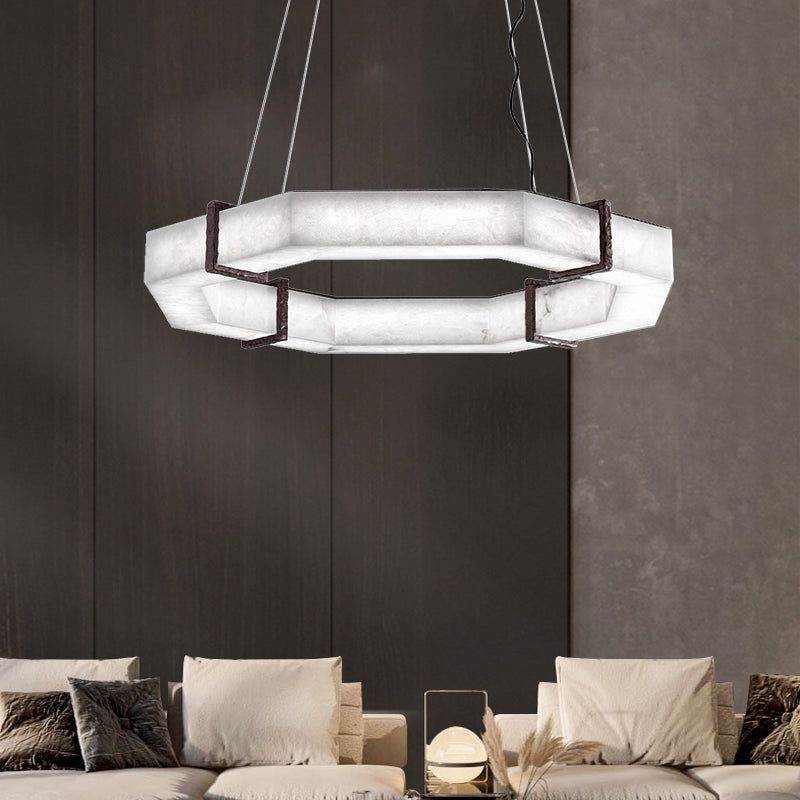 Clara Modern Creative Retro Alabaster Chandelier Fixture