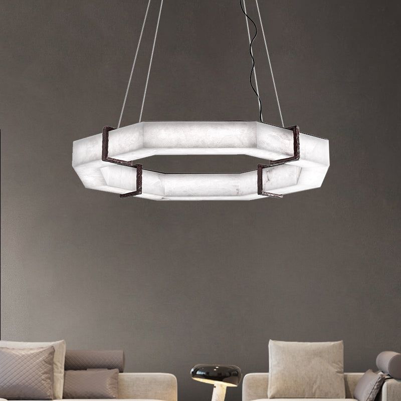 Clara Modern Creative Retro Alabaster Chandelier Fixture