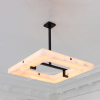 Sebastian Modern Square Alabaster Chandelier Lighting