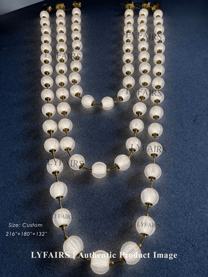 Modern Creative Acrylic Ball Necklace Chandelier for Living Room/Staircase/Foyer/Entryway